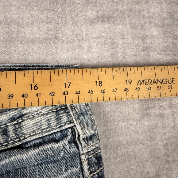 Silver Jeans Mens 34x32 Blue Denim Eddie Straight Y2K Faded Thick Stitch - Picture 12 of 16